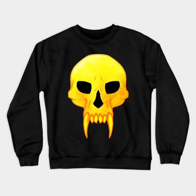 Golden Skull Crewneck Sweatshirt by PhantomRain